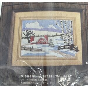 Artcraft Concepts Longstitch Kit Schooner Winter Needlework No 5863 Sealed 14x11